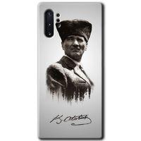 Potkal Hediye Fabrikası Samsung Galaxy Note 10 Plus HD Baskılı Kılıf + 9D Tam Ekran Koruyucu - Mustafa Kemal Atatürk
