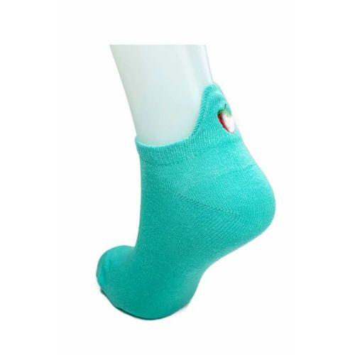 6 Çift Çilek Nakış Baskılı Pamuklu Yumuşak Kadın Bilek Çorap