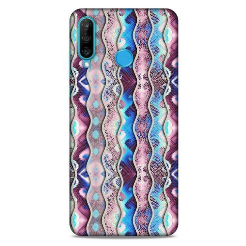 Huawei P30 Lite Kılıf Baskılı Özel Seri Taşlı (31) TPU Kılıf