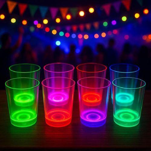 Eğitici Çocuk  PartyGlow Neon Mor Bardak 8.5 x 10.5 cm