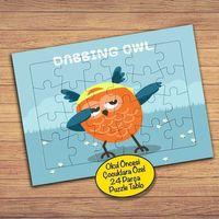 Dabbing Owl - Baykuş 24 Parça Çocuklara Özel Yapboz Tablo-470