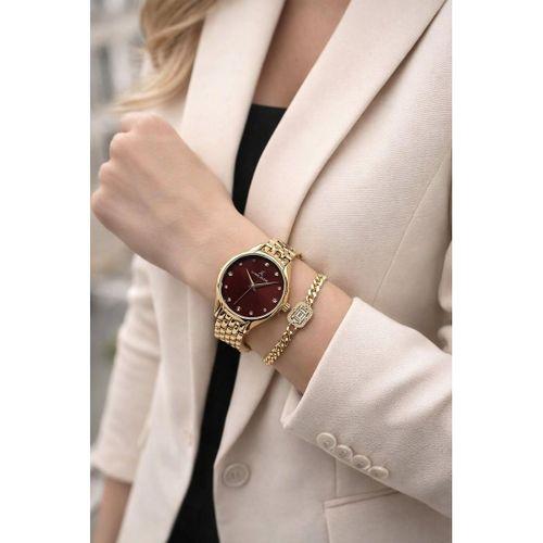 Daniel Klein 2 Yıl Garantili Çelik Kordon 30 Mt Suya Dayanıklı Kadın Kol Saati+Bileklik DKK.10150-3