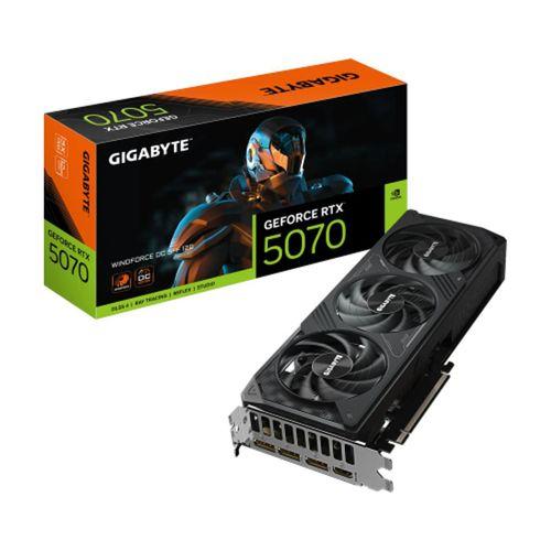 GIGABYTE GV-N5070WF3OC-12GD, RTX5070, WINDFORCE OC, 12Gb, GDDR7, 192BIT, 3 Fanlı, 1xHDMI, 3xDP, GAMING Ekran KARTI