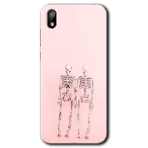 MRCİLETİSİM Huawei Y5 2019 Kılıf HD Desen Baskılı Arka Kapak + Temperli Cam - Yaşayan Çift