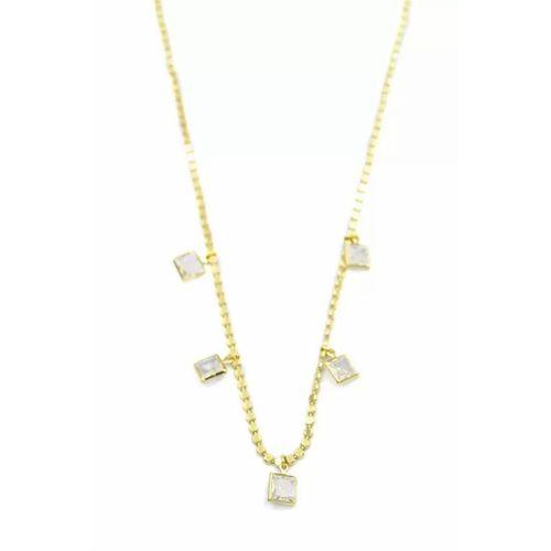 Ezme Zincir Charm Kolye - Altın