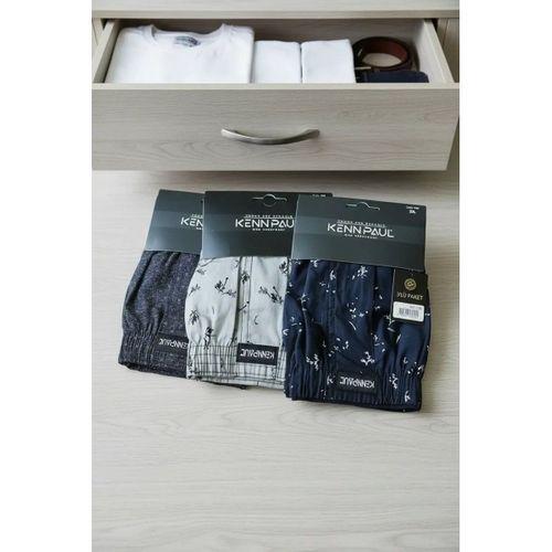 Kenpaul Desenli Poplin Erkek Boxer 3 Adet