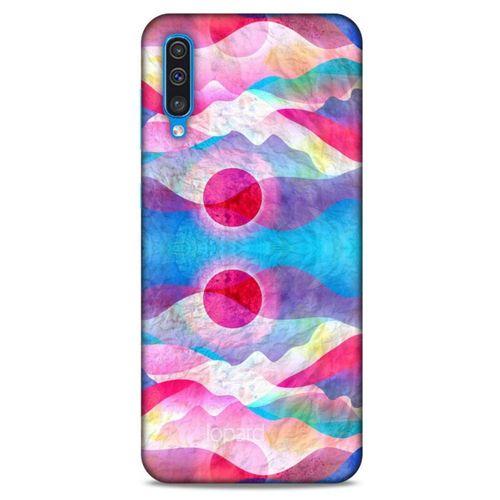 Samsung Galaxy A50 Kılıf Pastel Renkler (20) Koruyucu Kılıf Fuşya Mavi