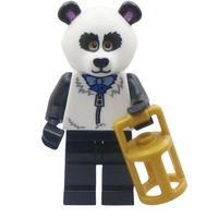 Orjinal Lego Minifigür Panda Costume Guy with Lantern