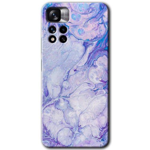 Redmi Note 11 Pro Plus 5G Kılıf HD Desen Baskılı Arka Kapak - Spots Lilac + Kırılmaz Cam