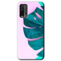 Xiaomi Redmi 9T Kılıf HD Desen Baskılı Arka Kapak + Temperli Cam - 3D Yaprak