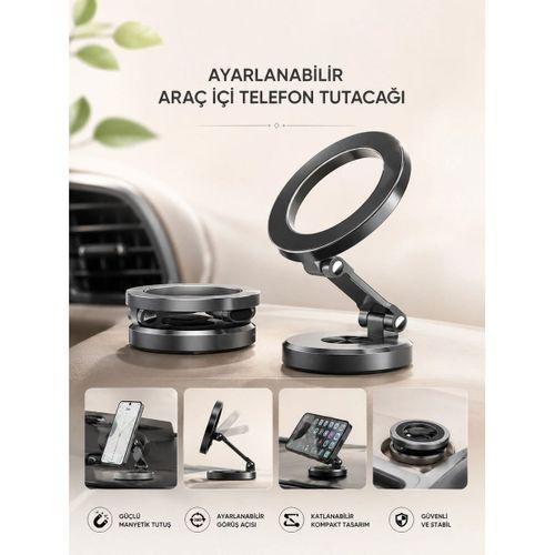 Araç İçi Telefon Tutacağı Manyetik Tasarım Ayarlanabilir