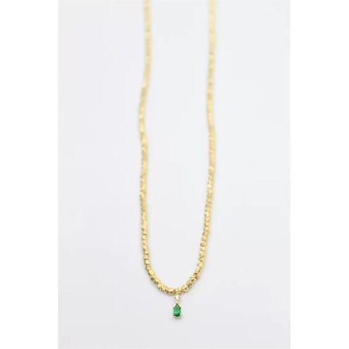 Dorika Taşlı Kolye - Altın