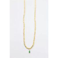 Dorika Taşlı Kolye - Altın