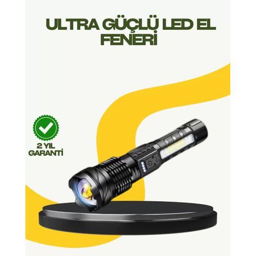 Şarjlı El Feneri Yüksek Işık Gücü Uzun Menzil
