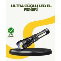Şarjlı El Feneri Yüksek Işık Gücü Uzun Menzil