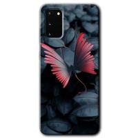 Galaxy S20 Kılıf HD Desen Baskılı Arka Kapak - Dark Butterfly + Kırılmaz Cam