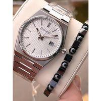 Ferrucci İç Fonksiyonları Aktif 30mt Suya Dayanıklı Çelik Kordon + Bileklik Hediyeli Erkek Kol Saati VS.BLKT.0769