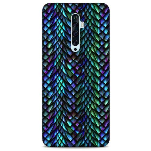 Oppo Reno 2z Kılıf Dragons (1) Kılıfı Ejderha Pulları Rainbow
