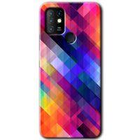 İnfinix Hot 10 Kılıf HD Desen Baskılı Arka Kapak - Multi Oblique