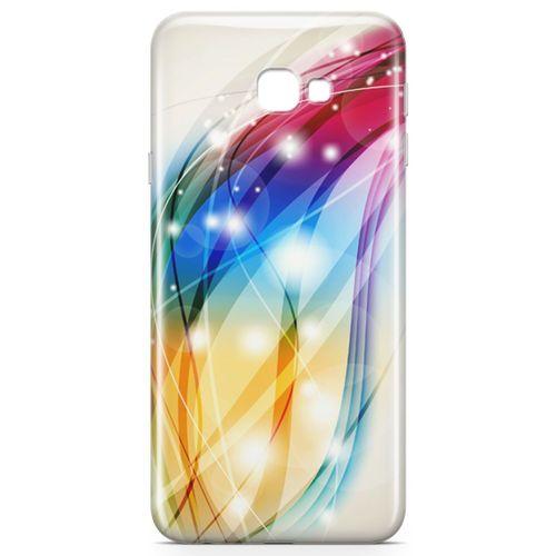 Samsung Galaxy J4 Plus Kılıf Renkli Fiyonklar Arka Kapak Koruma Desenli Full Koruyucu