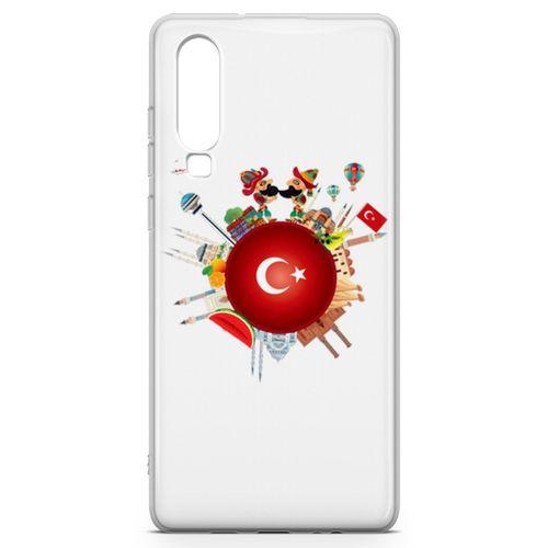Huawei P30 Kılıf Türkiye Milli Figürler Arka Kapak Koruma Desenli Full Koruyucu