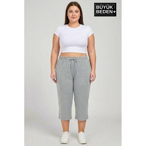 Kadın Büyük Beden Şort 3XL-6XL  Rahat Kesim Diz Altı Günlük Şort-SPR26BSRK591