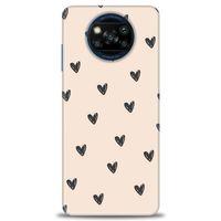 Xiaomi Poco X3 NFC Kılıf HD Baskılı Kılıf - Minik Kalpler + Tam Ekran Koruyucu