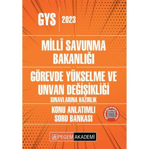 2023 Milli Savunma Bakanlığı Görevde Yükselme ve Unvan Değişikliği Sınavı Konu Anlatımlı Soru Bankası Pegem Yayınları