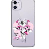 Zoologix (14) Apple iPhone 12 Şeffaf Kılıf Silikon Desenli