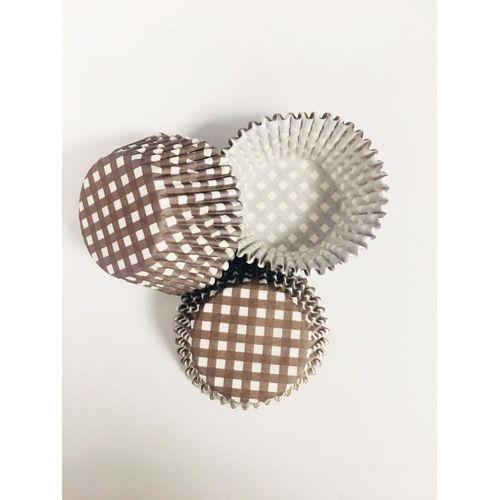 CUPCAKE KAPSÜLÜ KAHVERENGİ PUANLI 75 Lİ