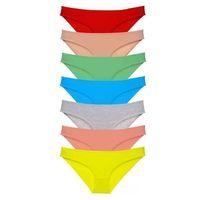 7 Adet Süper Eko Set Likralı Kadın Slip Külot Çok Renkli