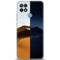 Oppo A15 Kılıf HD Baskılı Kılıf - Gece ve Gündüz + Tam Ekran Koruyucu