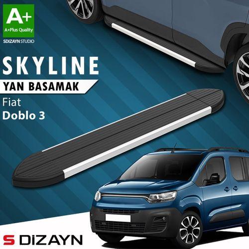 S-Dizayn Fiat Doblo 3 Kısa Şase Skyline Aluminyum Yan Basamak 203 Cm 2023 Üzeri A+ Kalite