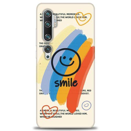 Xiaomi Mi Note 10 Pro Kılıf HD Baskılı Kılıf - Smile + Tam Ekran Koruyucu