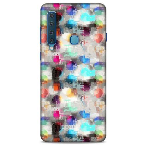 Samsung Galaxy A9 2018 Kılıf Pastel Renkler (8) Baskılı Kılıf Turkuaz Beyaz
