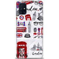 Samsung Galaxy M31S Kılıf HD Baskılı Kılıf - London Set + Tam Ekran Koruyucu