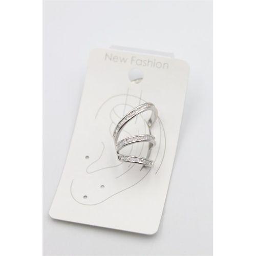 Taşlı Kıkırdak Küpe - Gümüş