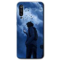 MRCİLETİSİM Xiaomi Mi 9 SE Kılıf Baskılı Kapak - Sonbahar Yalnızlığı + 5D Tam Kaplayan Cam