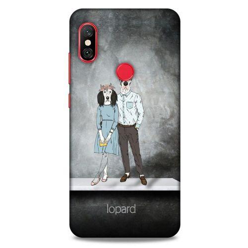 Xiaomi Redmi Note 6 Pro Kılıf FunnyMaX (46) Core Armor Kılıf Antrasit Köpek