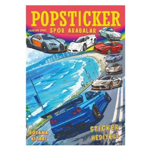 Yuva Popsticker Spor Arabalar Boyama Kitabı 16syf
