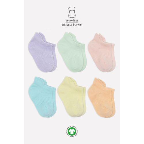 Bistyle Bistyle Mix Penye Sneakers Çorap 6'Lı BS20101M Lila