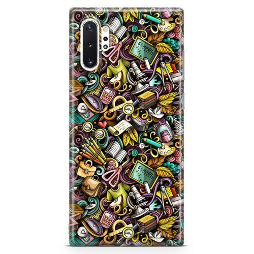 Samsung Galaxy Note 10 Plus Kılıf Canım Öğretmenim Doodle Arka Kapak Koruma Desenli Full Koruyucu