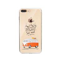 iPhone 8 Plus Rota Belli Desenli Premium Şeffaf Silikon Kılıf