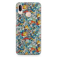 Huawei P20 Lite Kılıf Uludağ Doodle Arka Kapak Koruma Desenli Full Koruyucu