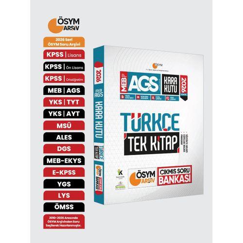 2026 MEB-AGS Kara Kutu Türkçe TEK KİTAP ÖSYM ARŞİV Çıkmış Soru  Bankası Konu Özetli Dijital Çözümlü