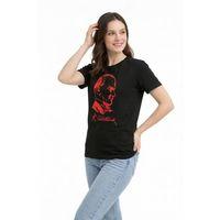 Atatürk Baskılı Tişört Kısa Kollu Bisiklet Yaka  T-Shirt - Siyah