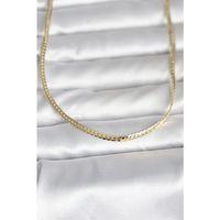 CM 14K Gold Renk Yassı Zincir Model 45 cm Kadın Kolye