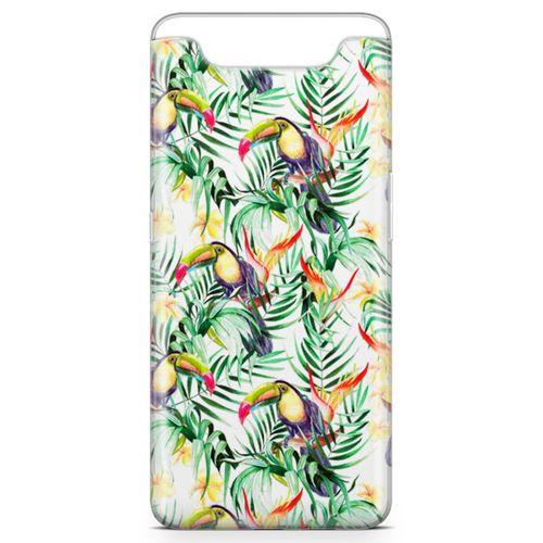 Samsung Galaxy A80 Kılıf Tropika Arka Kapak Koruma Desenli Full Koruyucu