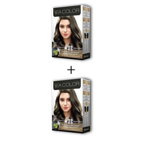 2X2 Tüp Krem Saç Boyası Seti Yoğun Açık Küllü Kumral No:8.11