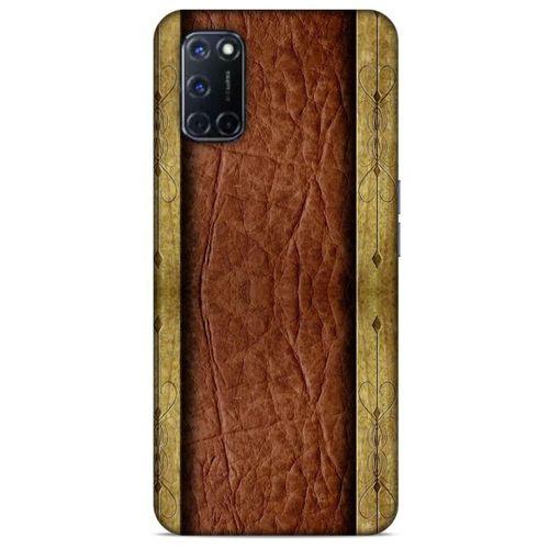 Oppo A72 Kılıf Patchwork (24) Darbe Emici Kılıf Kahve Sarı